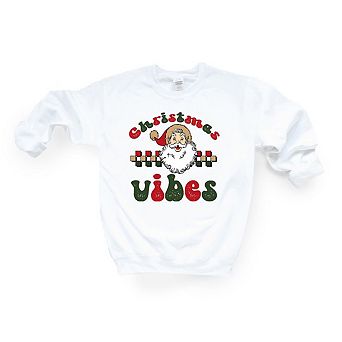 Christmas Vibes Checkered Sweatshirt