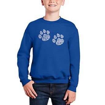Meow Cat Prints - Boy's Word Art Crewneck Sweatshirt