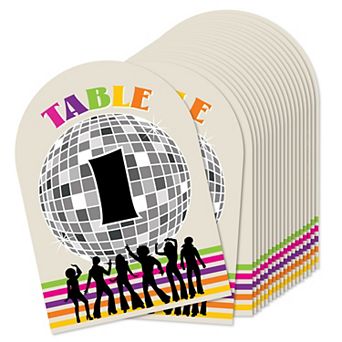 Big Dot Of Happiness 70’s Disco 1970s Party Double-sided 5" X 7" Cards Table Numbers 1-20