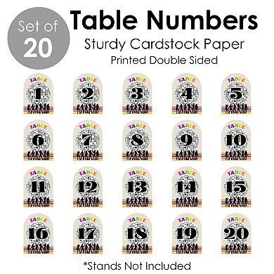 Big Dot Of Happiness 70’s Disco 1970s Party Double-sided 5" X 7" Cards Table Numbers 1-20