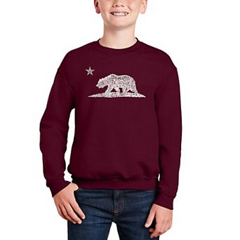California Bear - Boy's Word Art Crewneck Sweatshirt