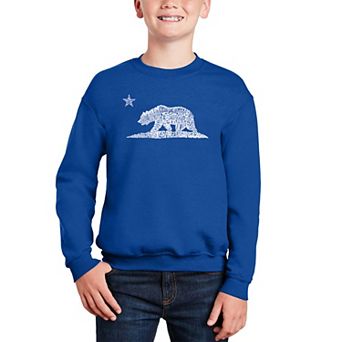 California Bear - Boy's Word Art Crewneck Sweatshirt