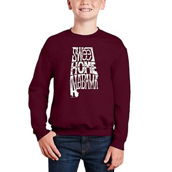 Sweet Home Alabama - Boy's Word Art Crewneck Sweatshirt