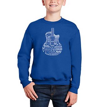 Languages Guitar - Boy's Word Art Crewneck Sweatshirt