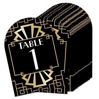 Big Dot Of Happiness Roaring 20’s 1920s Party - Double-sided 5" X 7" Cards Table Numbers 1-20
