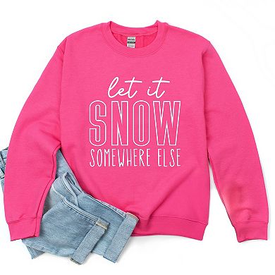 Simply Sage Market Let It Snow Somewhere Block Sweatshirt