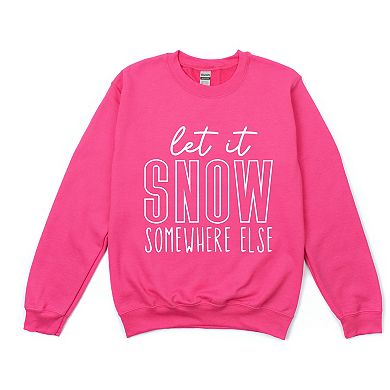 Simply Sage Market Let It Snow Somewhere Block Sweatshirt