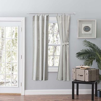 Plaza Classic Stripe Printed Tailored Panel Pair With Tieback