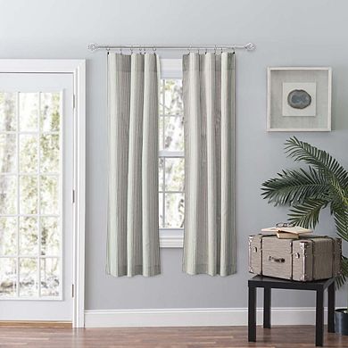 Plaza Classic Stripe Printed Tailored Panel Pair With Tieback