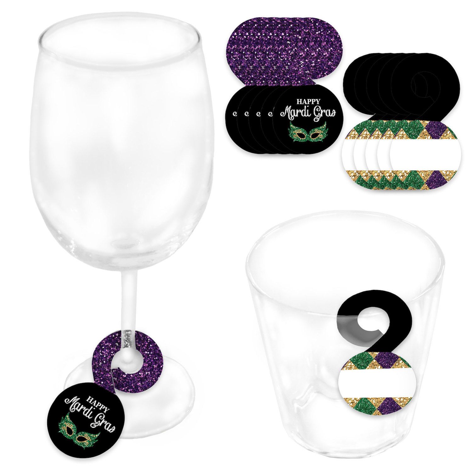 Wine Glass Charms Christmas Themed Wine Glass Markers Tags Identification  Wine Charms for Stem Glasses, Wine Drinker Gift Wine Tasting Party Favors