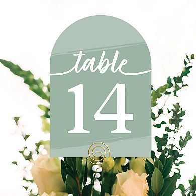 Big Dot Of Happiness Sage Green Elegantly Simple Double-sided 5 X 7" Cards Table Numbers 1-20