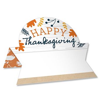 Big Dot Of Happiness Happy Thanksgiving Fall Party Tent Table Setting Name Place Cards 24 ct