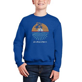 Cities In San Diego - Boy's Word Art Crewneck Sweatshirt