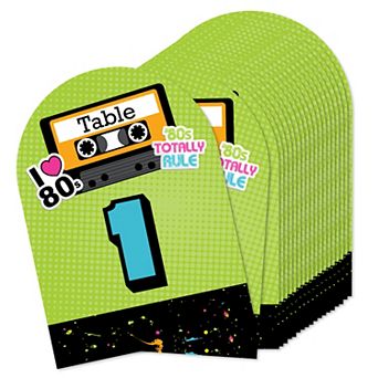Big Dot Of Happiness 80’s Retro 1980s Party - Double-sided 5" X 7" Cards Table Numbers 1-20