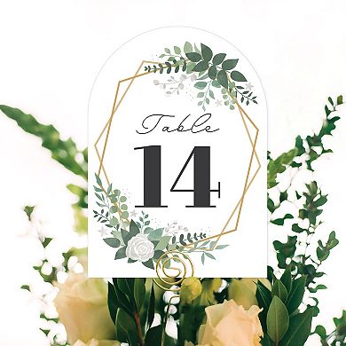 Big Dot Of Happiness Boho Botanical Bride Party Double-sided 5 X 7" Cards Table Numbers 1-20