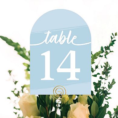 Big Dot Of Happiness Dusty Blue Elegantly Simple Double-sided 5 X 7" Cards Table Numbers 1-20