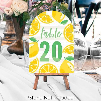 Big Dot Of Happiness So Fresh - Lemon Party - Double-sided 5" X 7" Cards - Table Numbers 1-20