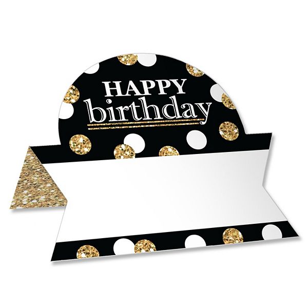 Big Dot Of Happiness Adult Happy Birthday Gold Party Buffet Table Name
