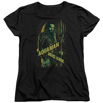 Justice League Movie Aquaman Short Sleeve Womens T-shirt