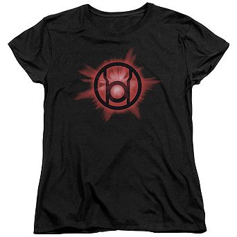 Green Lantern Red Glow Short Sleeve Womens T-shirt