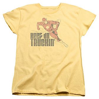 Dc Comics Flash Keep On Truckin Short Sleeve Womens T-shirt