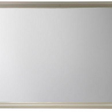 Rectangular Wood Encased Dresser Top Mirror, Champagne Silver