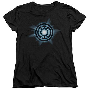 Green Lantern Blue Glow Short Sleeve Womens T-shirt