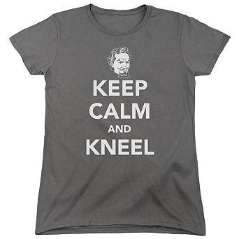 Dc Comics Keep Calm And Kneel Short Sleeve Womens T-shirt