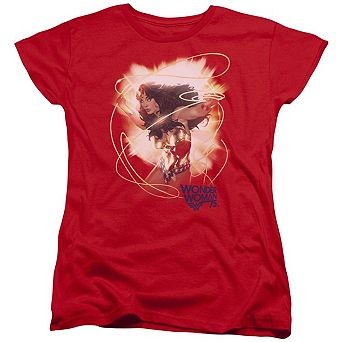 Wonder Woman 75th Burst Short Sleeve Womens T-shirt