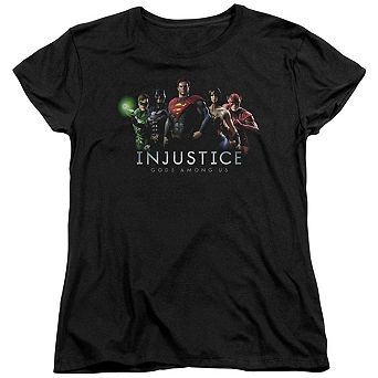 Injustice Gods Among Us Injustice League Short Sleeve Womens T-shirt