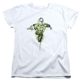 Green Lantern Inked Short Sleeve Womens T-shirt