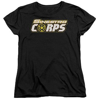 Green Lantern Sinestro Corps Logo Short Sleeve Womens T-shirt