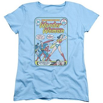 Justice League Of America Wonder Woman 212 Cover Short Sleeve Womens T-shirt