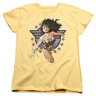 Justice League Of America Wonder Woman All Star Short Sleeve Womens T-shirt