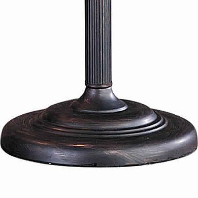 Metal Body Swing Arm Table Lamp with Conical Mica Shade, Bronze