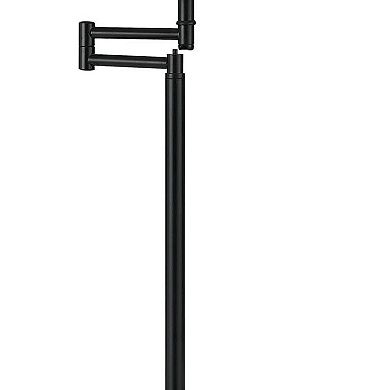 Metal Round 3 Way 27" Table Lamp with Spider Type Shade, Bronze and Brown