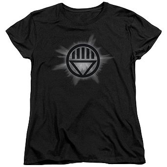 Green Lantern Black Glow Short Sleeve Womens T-shirt