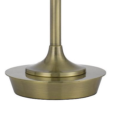 20 Inch Metal Table Lamp with Pull Chain Switch, Brass