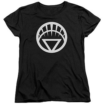 Green Lantern White Emblem Short Sleeve Womens T-shirt