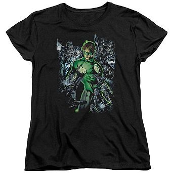Green Lantern Surrounded By Death Short Sleeve Womens T-shirt