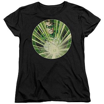 Green Lantern Light Em Up Short Sleeve Womens T-shirt