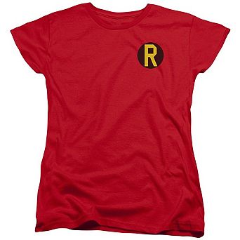 Dc Comics Robin Logo Short Sleeve Womens T-shirt