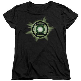 Green Lantern Green Glow Short Sleeve Womens T-shirt