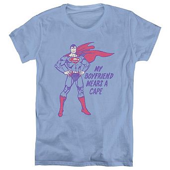 Dc Comics Wears A Cape Short Sleeve Womens T-shirt