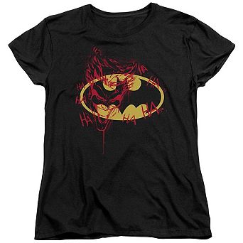 Batman Joker Graffiti Short Sleeve Womens T-shirt