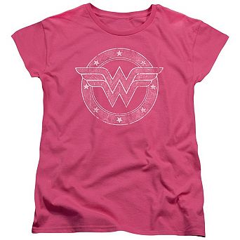Dc Comics Tattered Emblem Short Sleeve Womens T-shirt