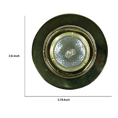 4 Inch 12V Round Ceiling Light with Metal, Antique Brass