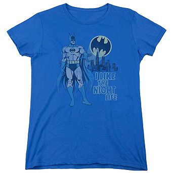 Dc Comics Night Life Short Sleeve Womens T-shirt