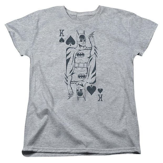 Dc - Bat Card - Short Sleeve Womens Tee - Athletic Heather T-shirt