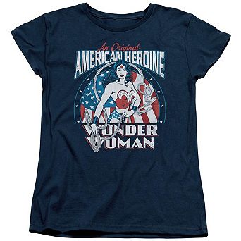Dc Comics American Heroine Short Sleeve Womens T-shirt